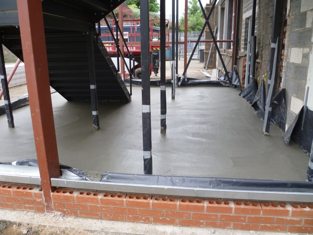 concrete pad for stairwell